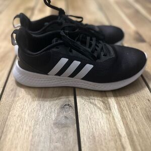 Adidas Black and White Running Shoes